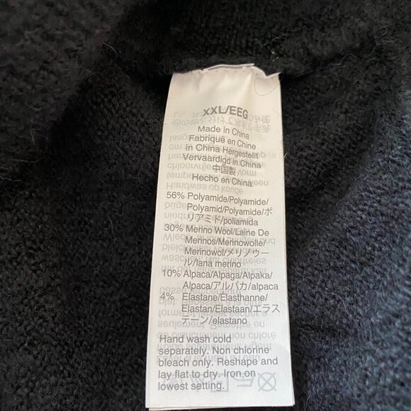 MADEWELL Bnwt Faux Wrap Front Black Cozy Sweater - Picture 11 of 11